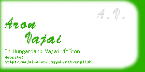 aron vajai business card